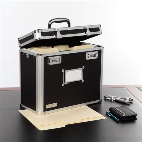 Vaultz Locking File Organizer Box 